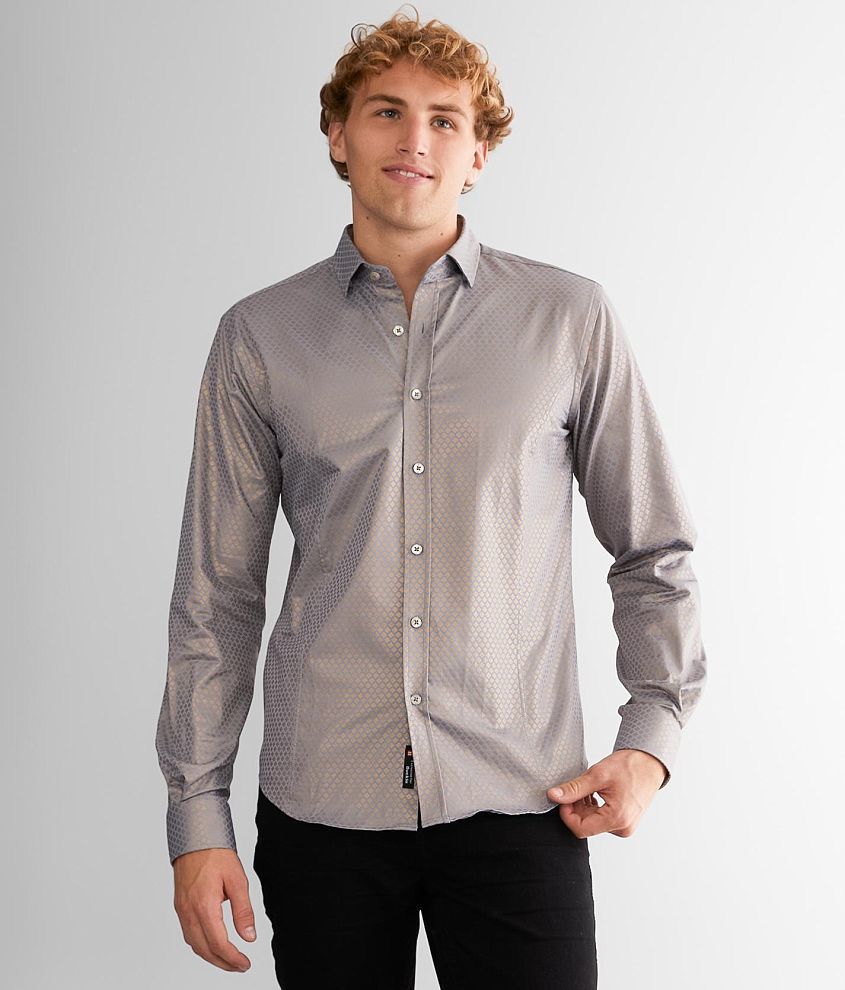 Eight X Foiled Shirt - Men's Shirts in Grey | Buckle