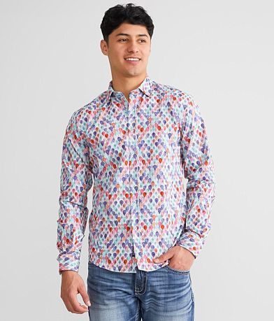 Eight X Rain Drop Print Shirt front view