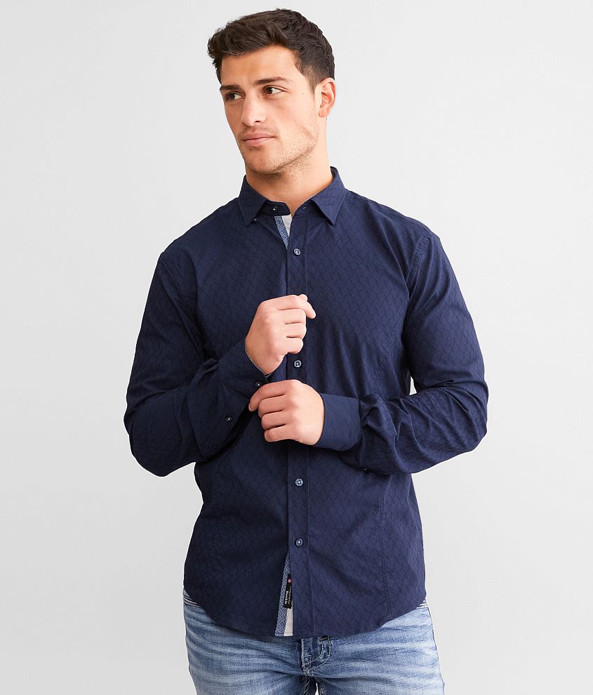 Eight X Textured Stretch Shirt front view