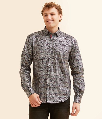 Eight X Foiled Paisley Shirt front view