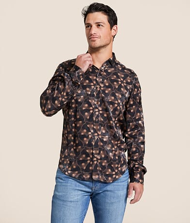 Eight X Abstract Print Shirt front view