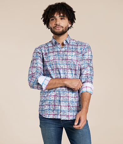 Eight X Floral Squared Shirt front view