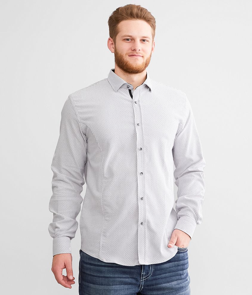 Eight X Striped Stretch Shirt front view