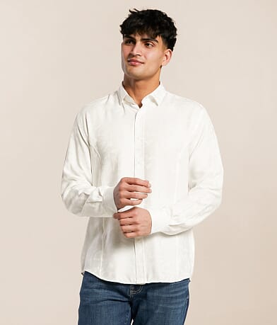 Eight X Tonal Paisley Print Shirt front view