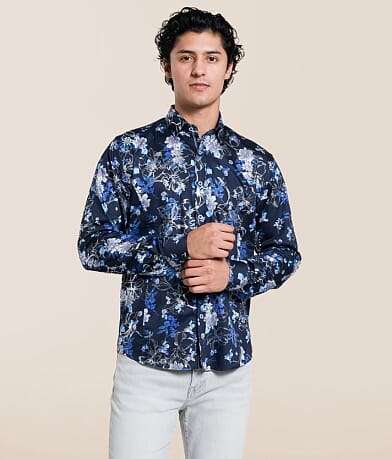 Eight X Foiled Floral Shirt front view