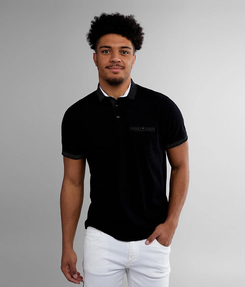 Eight X Solid Stretch Polo - Men's Polos in Black | Buckle