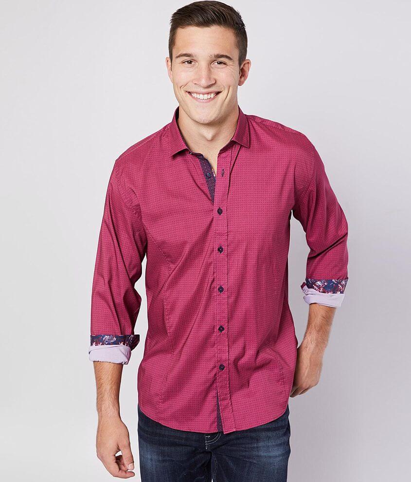 Eight X Circle Printed Stretch Shirt front view