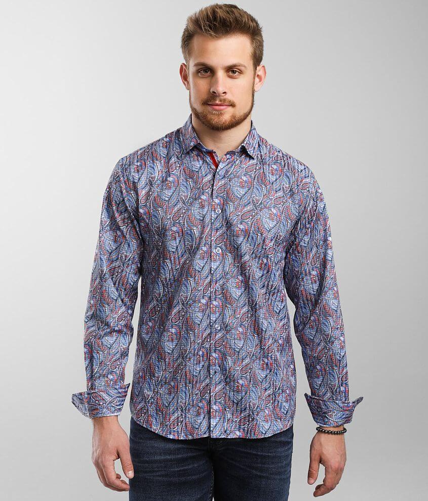 Eight X Paisley Striped Shirt front view