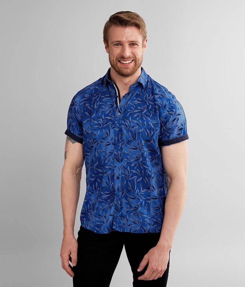 Image of Eight X Flocked Polka Dot Shirt