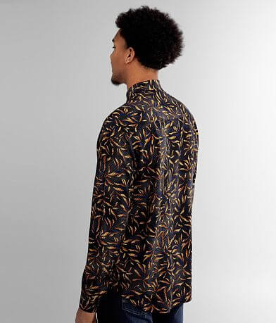 Eight X Flocked Polka Dot Shirt back view