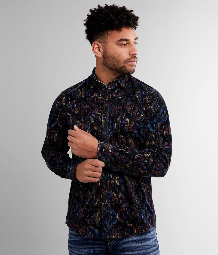 Eight X Flocked Shirt - Men's Shirts in Multi | Buckle