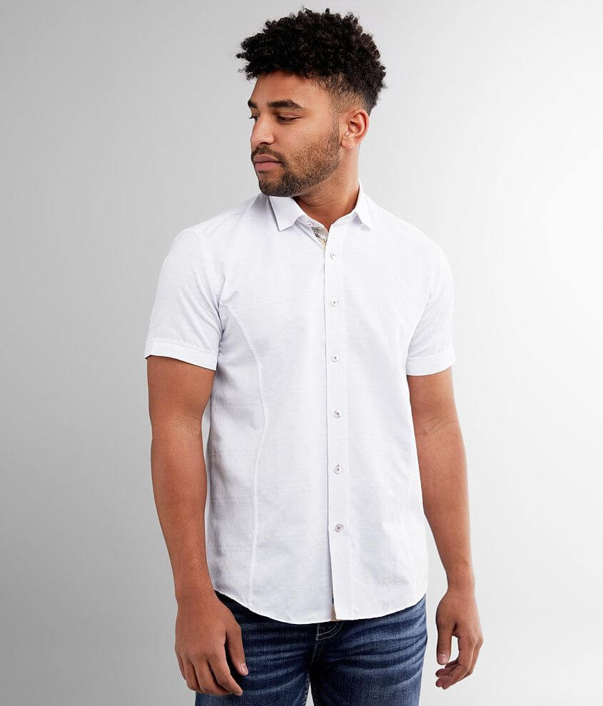 Eight X Textured Shirt - Men's Shirts in White | Buckle