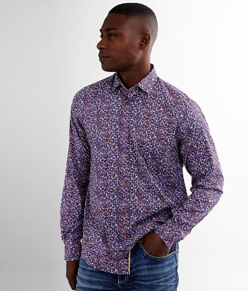 Eight X Printed Modal Blend Stretch Shirt front view