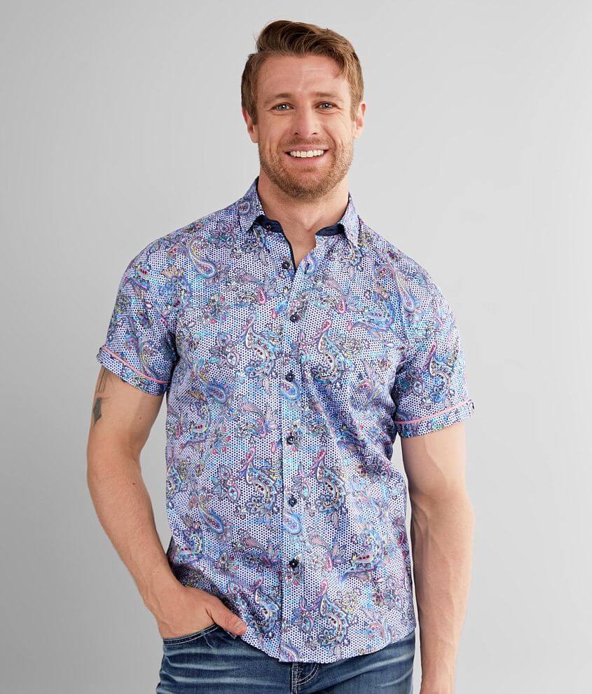 Eight X Foiled Stretch Shirt - Men's Shirts in Multi | Buckle