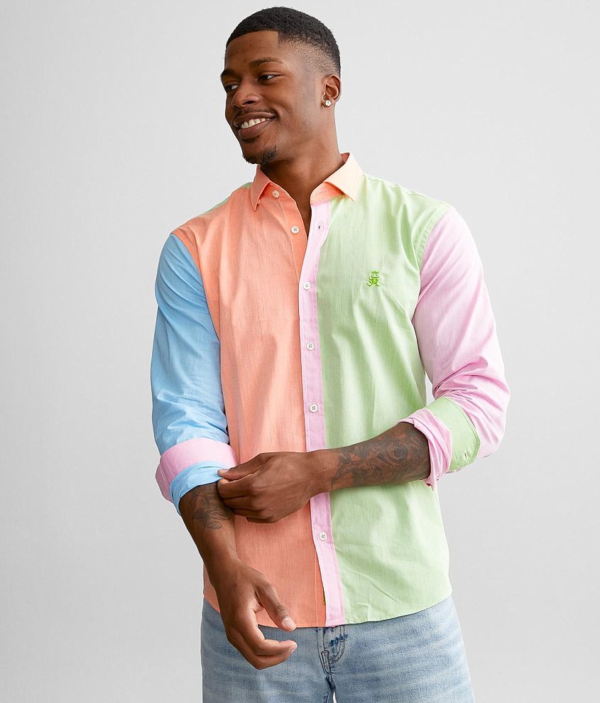 Color Block Button Down Shirt – Eight-X