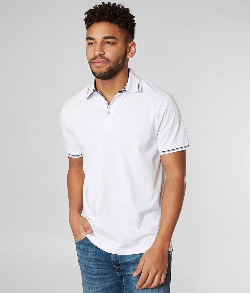 Eight X Slim Fit Polo - Men's Polos in White | Buckle