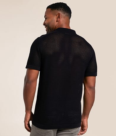 Eight X Solid Open Weave Shirt back view