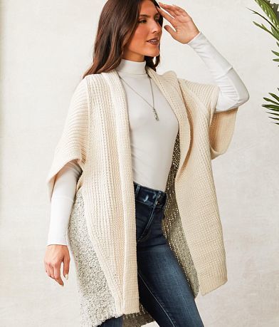 Elan Mixed Stitch Cardigan Sweater MISC_DETAIL_1