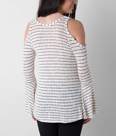 Elan Open Weave Sweater back view
