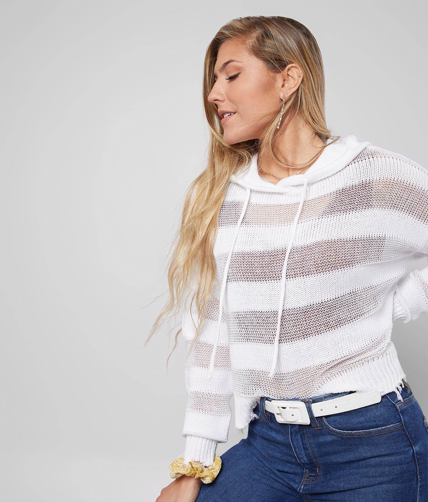 lightweight hooded sweater women's