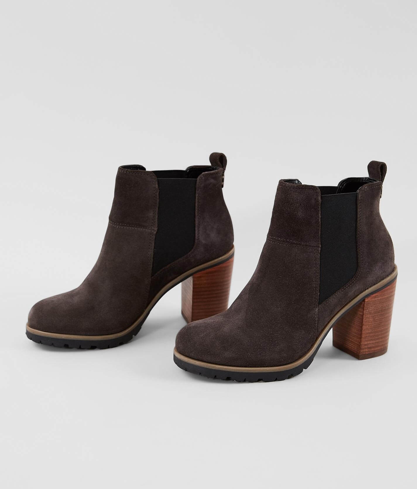 suede heeled chelsea boots womens