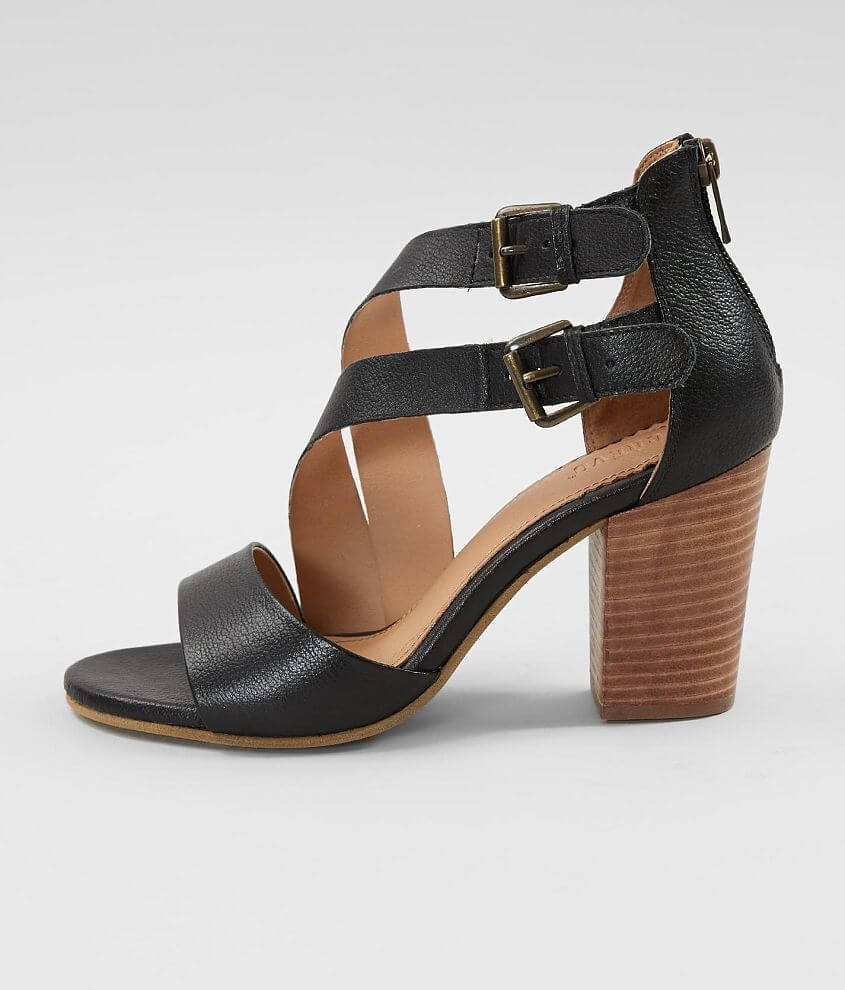 Crevo Tallulah Leather Heeled Sandal - Women's Shoes in Black | Buckle