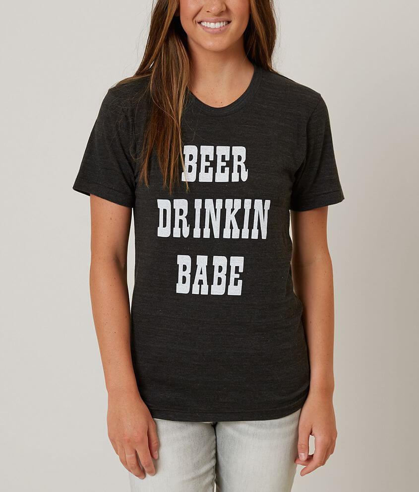 Electric West Beer Drinkin Babe T-Shirt front view