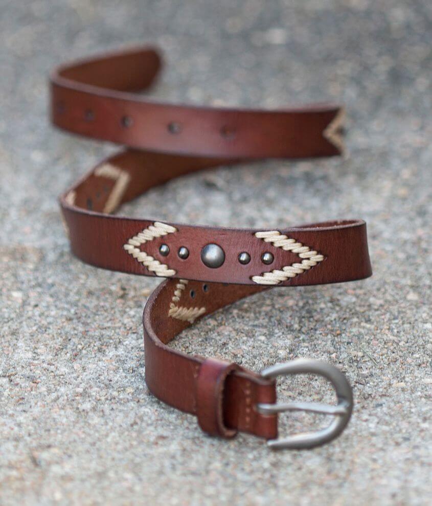 Bke Embroidered Western Belt - Brown Large, Women's