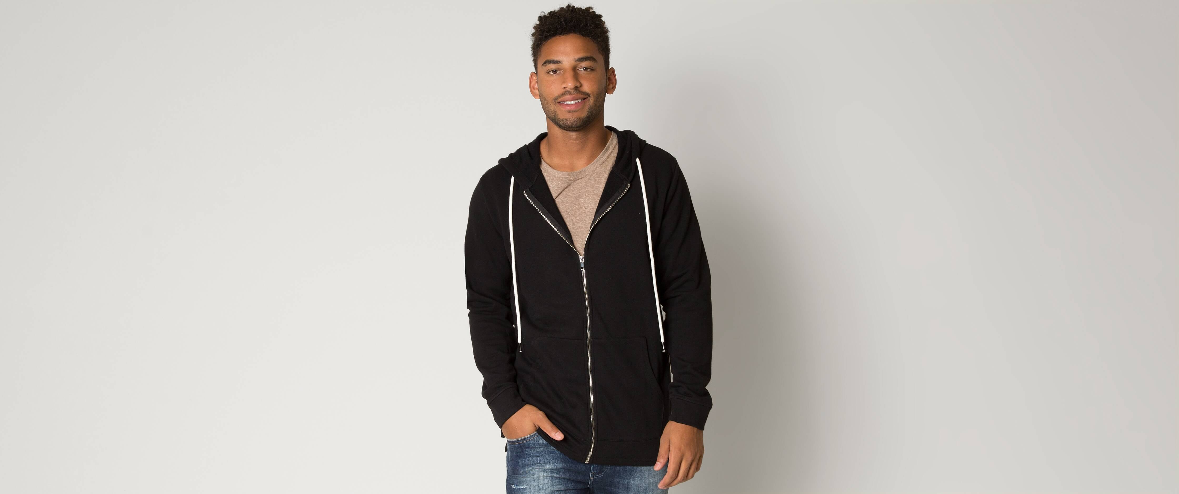Elwood Zippered Sweatshirt Clothing in Black Buckle