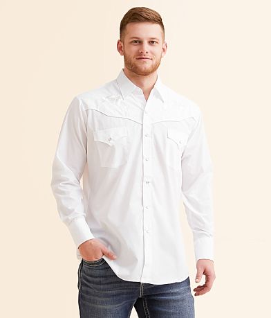 Ely Cattleman Floral Embroidered Shirt front view