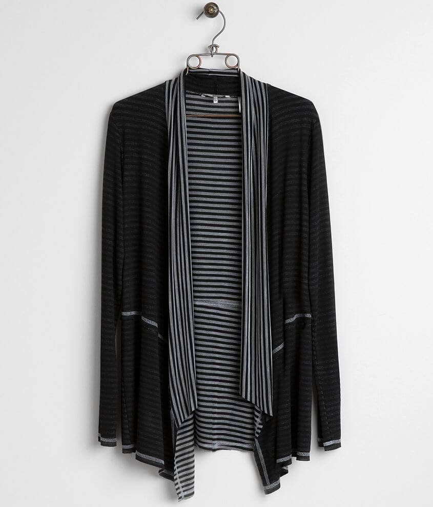 BKE Striped Cardigan front view