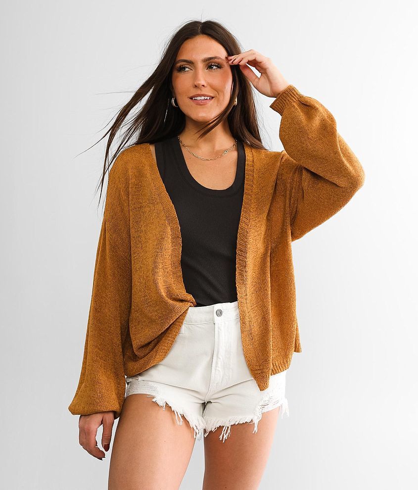 Tape Yarn Cardigan Sweater