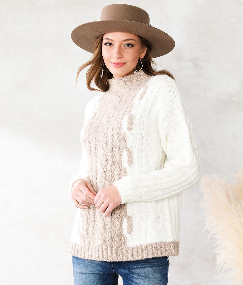Willow &#38; Root Cable Knit Sweater front view