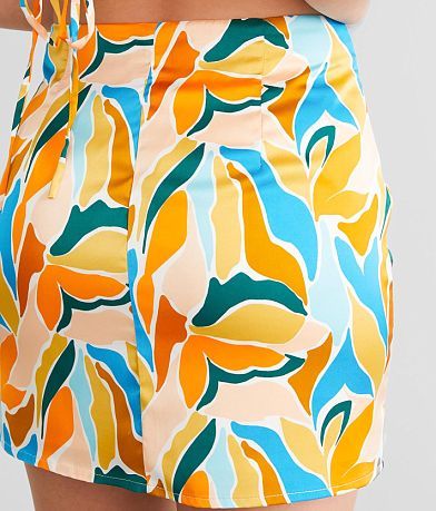 Emory Park Satin Mini Skirt BACK_POCKET