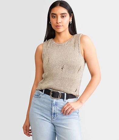 Emory Park Metallic Sweater Vest front view