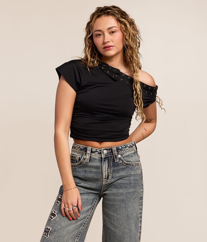 Belt Boat Neck Top - thumbnail 2