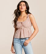トップス ANDMARY Willow line tops Willow & Root Striped Peplum Tank Top - Women's Tank Tops in