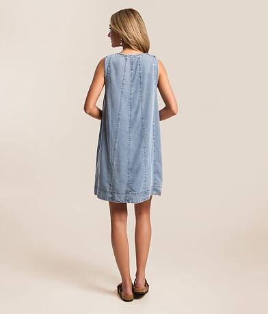 A-Line Chambray Mini Dress thumbnail 2