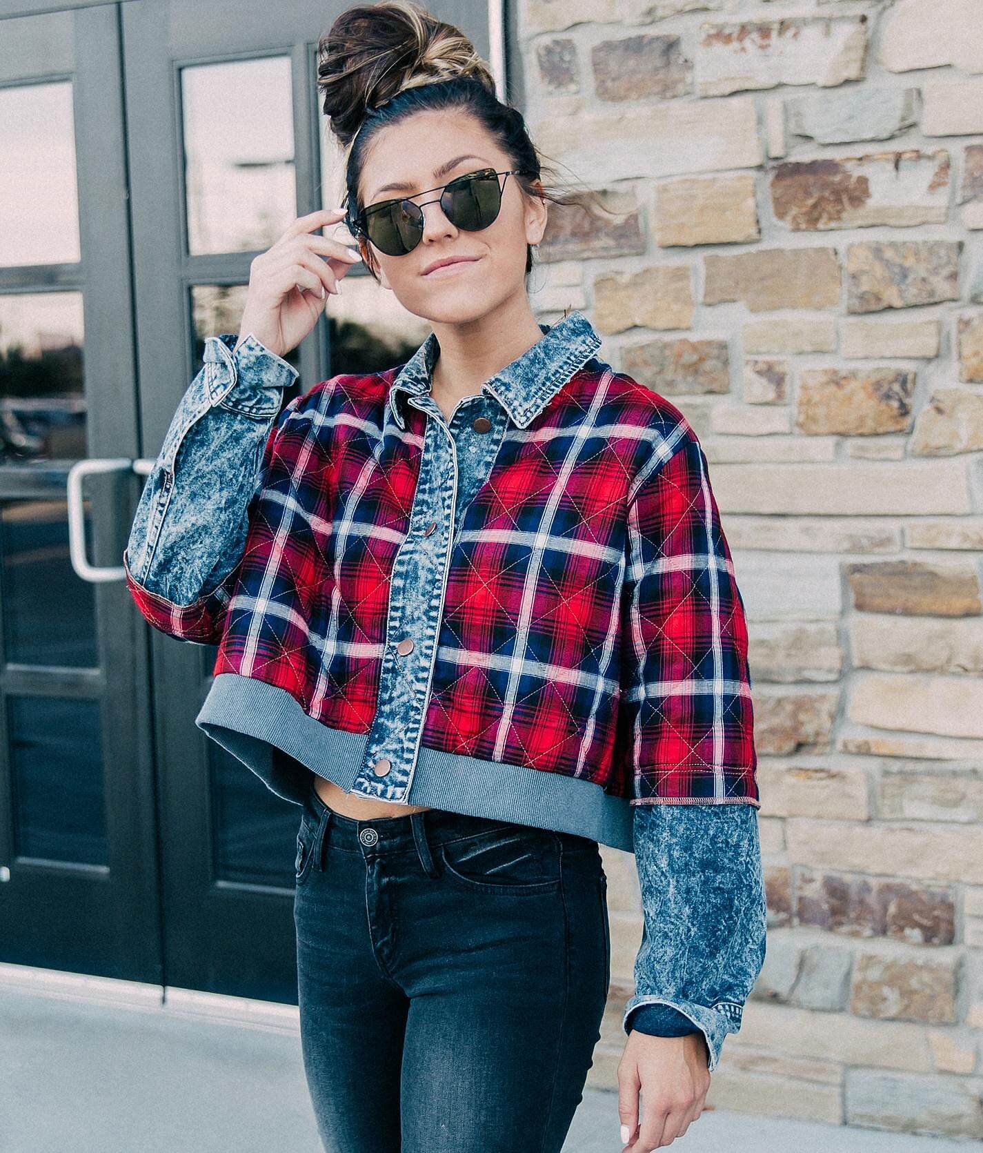 plaid jacket cropped