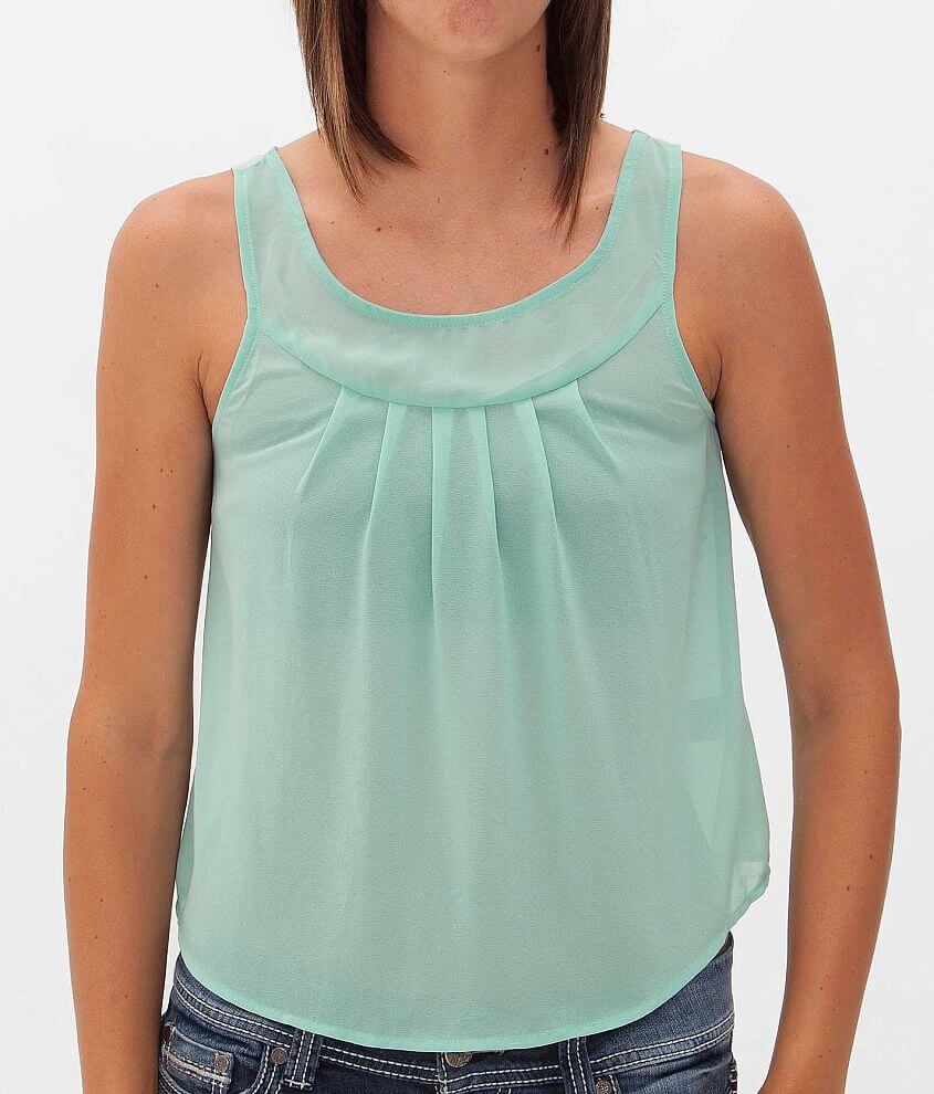 En Cr&#232;me Knotted Back Tank Top front view