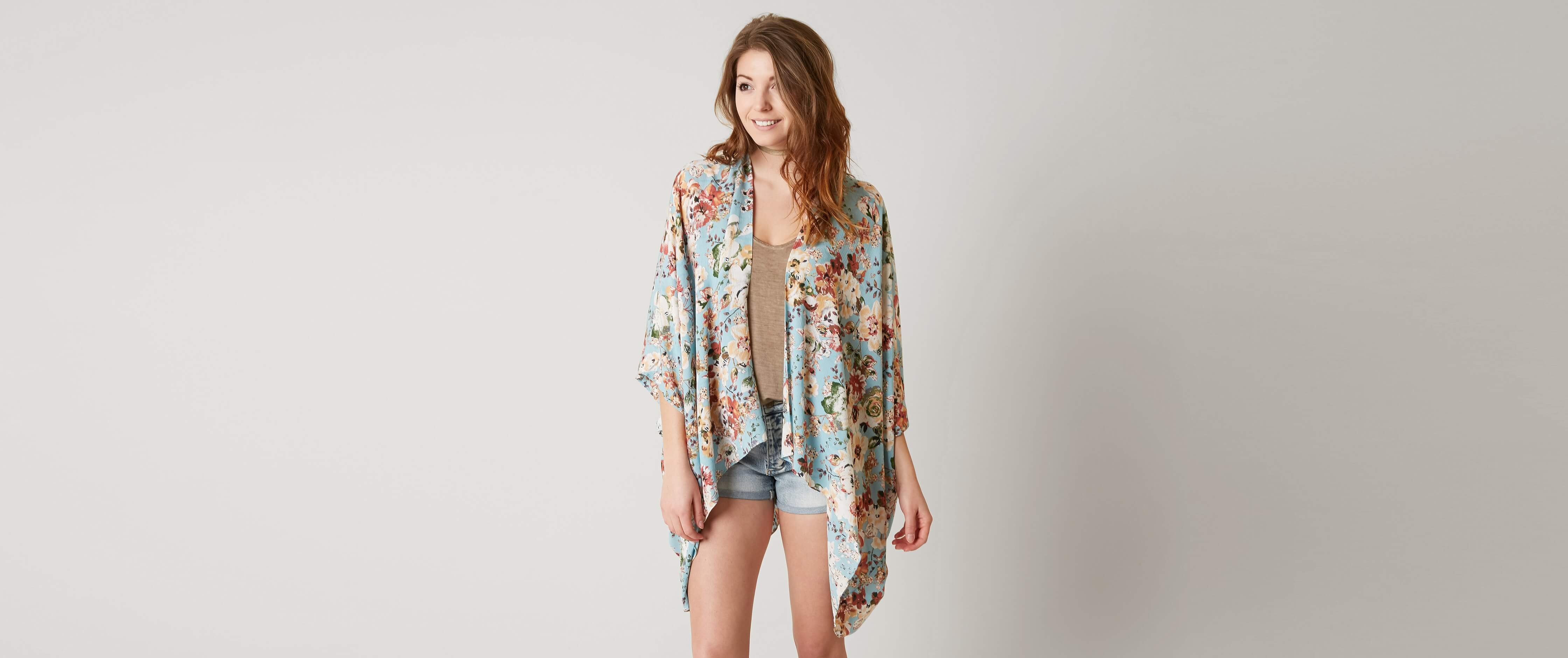 buckle kimono cardigan sweaters