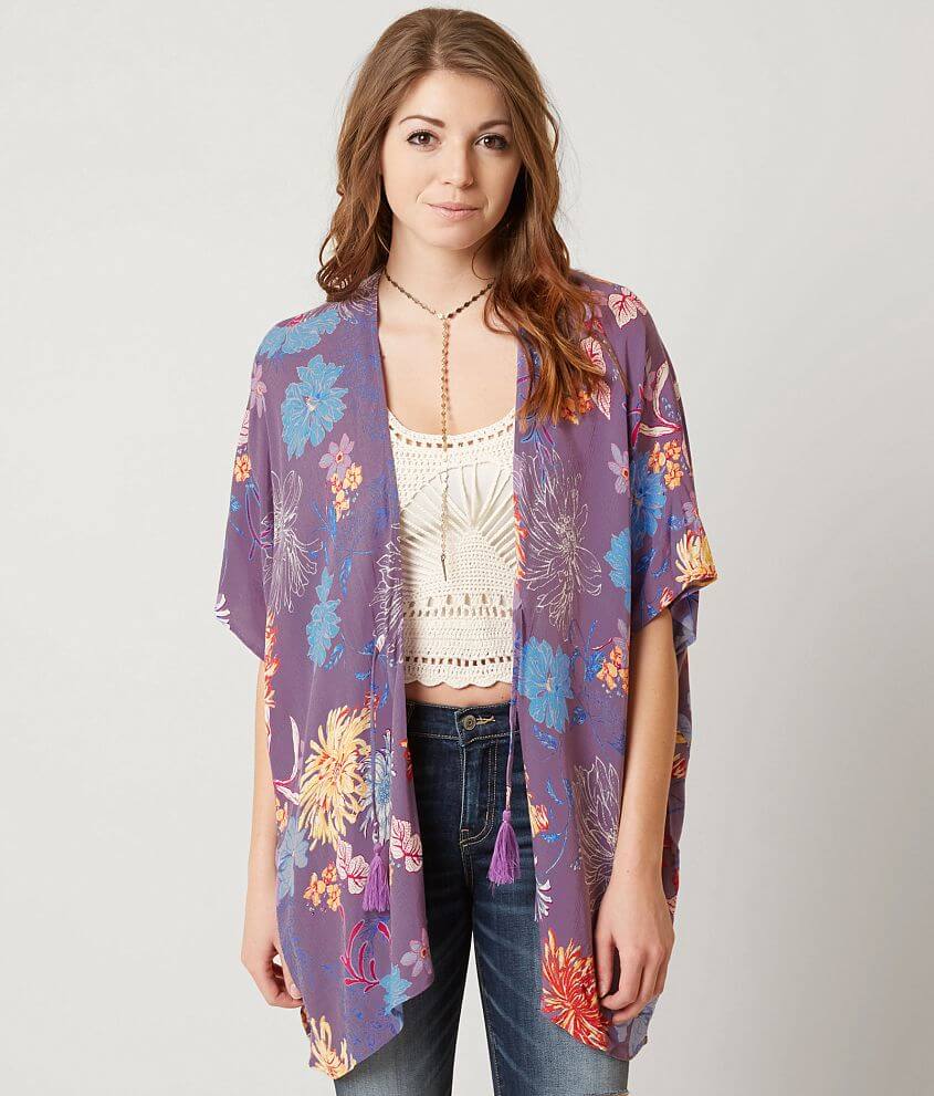 En Creme Floral Kimono - Kimonos in Purple Multi | Buckle
