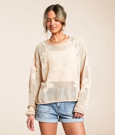 En Creme Flower Sweater FULL_RIGHT_SIDE