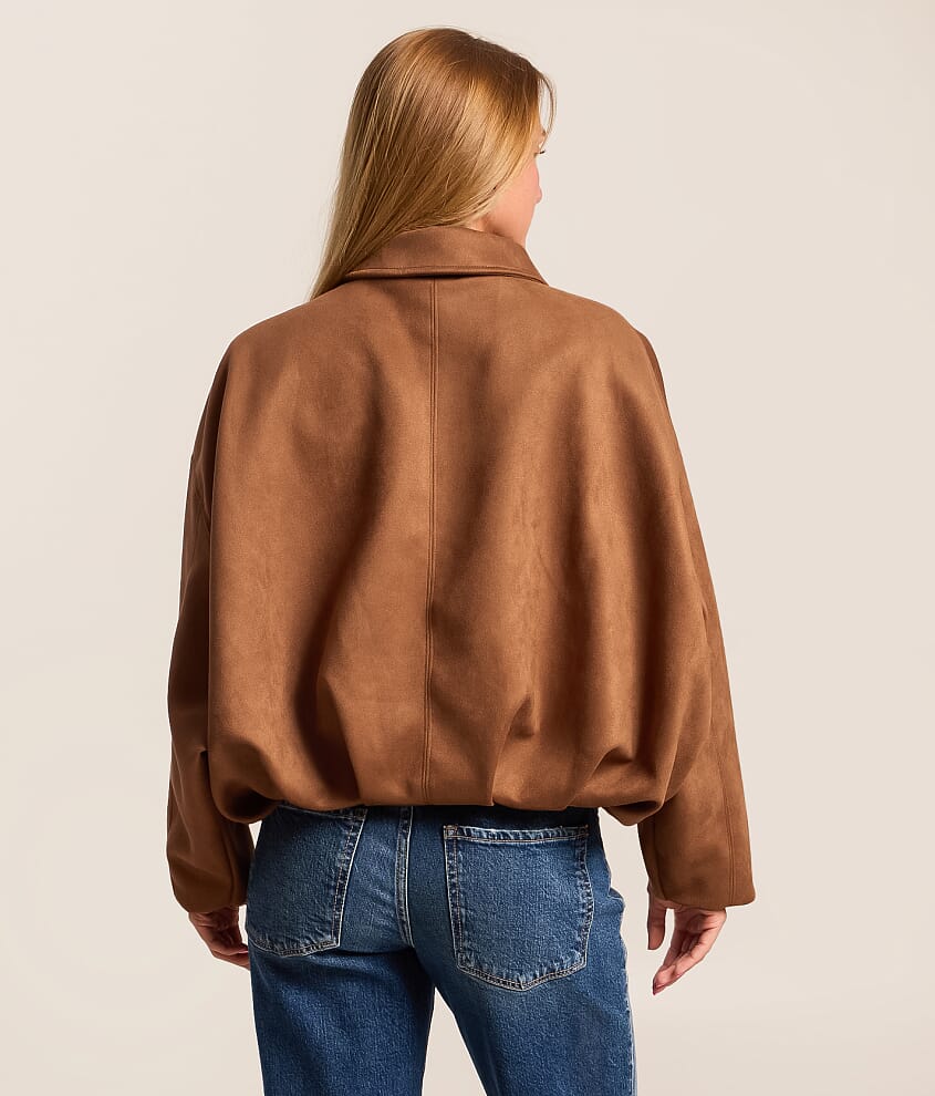 Faux Suede Bubble Jacket - thumbnail 7