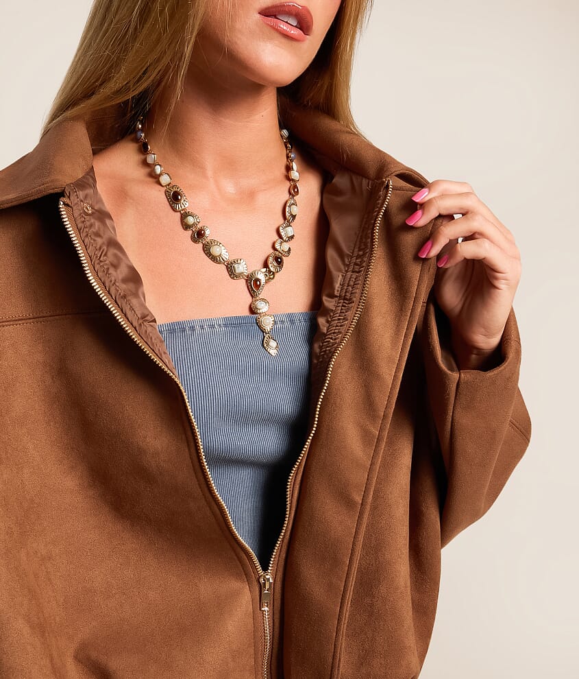 Faux Suede Bubble Jacket - thumbnail 8