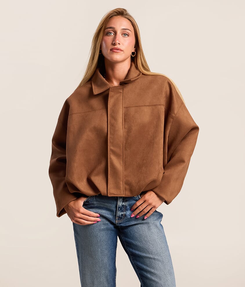 Faux Suede Bubble Jacket - thumbnail 6