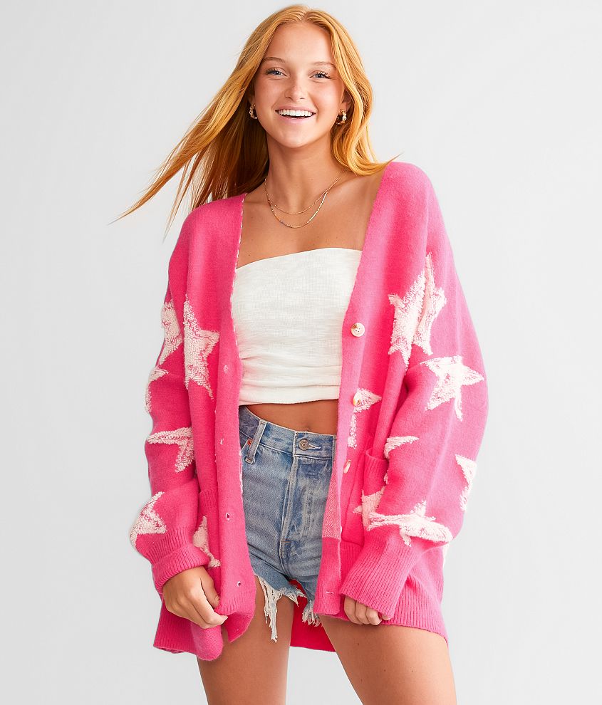 Hot pink best sale womens sweater