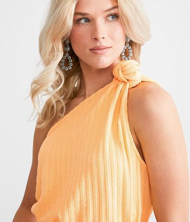 Endless Blu One Shoulder Knotted Tank Top MISC_DETAIL_1