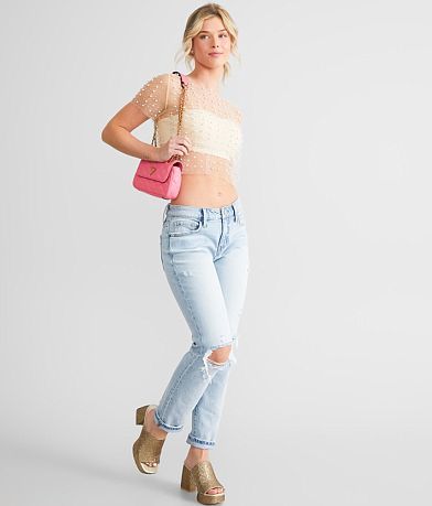 Endless Blu Sheer Mesh Top MISC_DETAIL_2