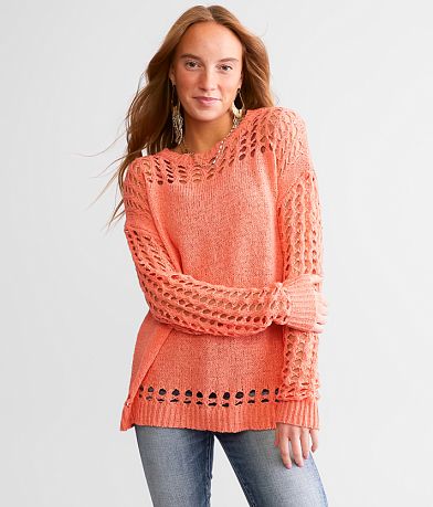 Daytrip Pointelle Knit Sweater front view